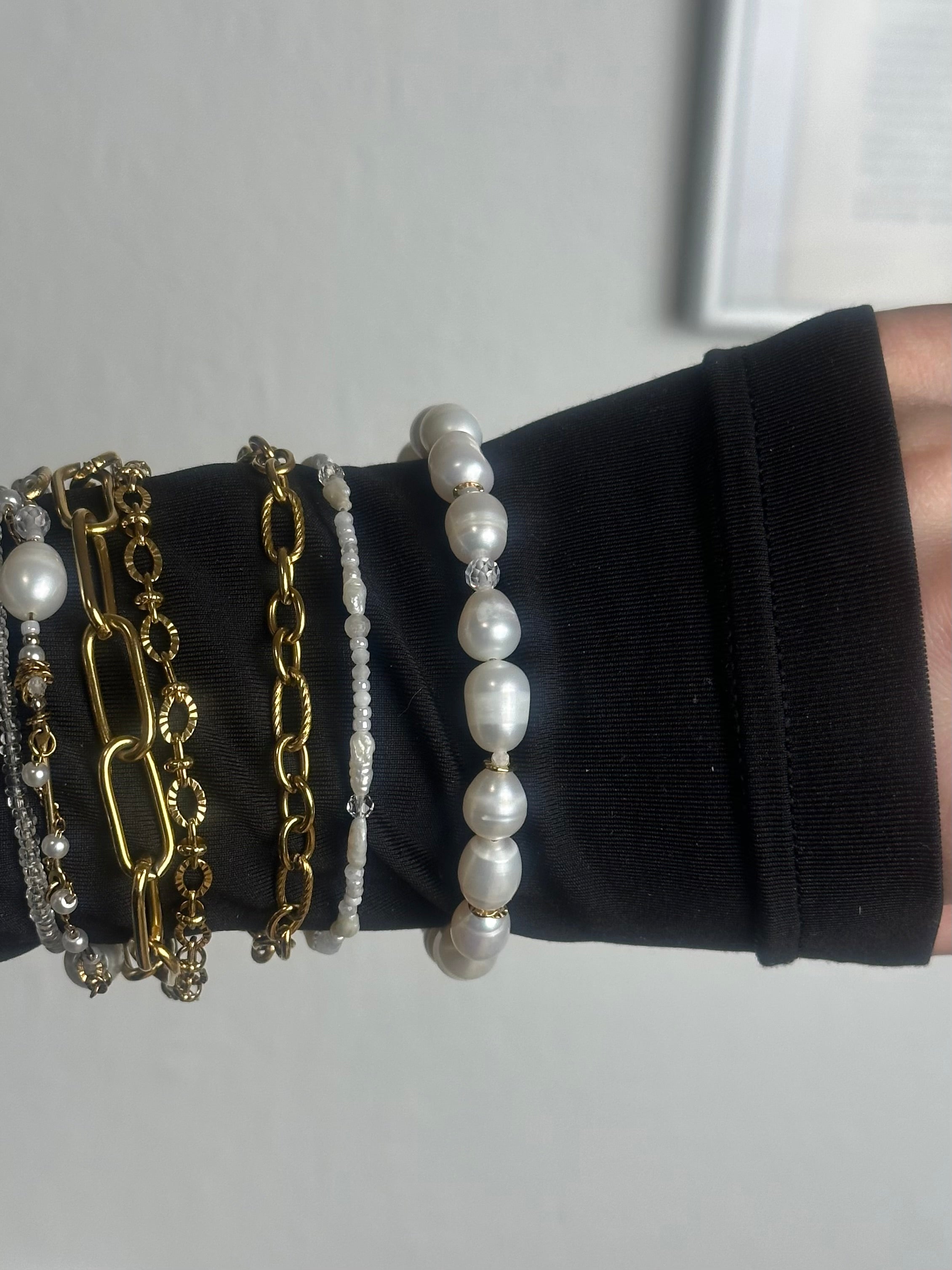 Aluna Ferskvandsperle-armbånd