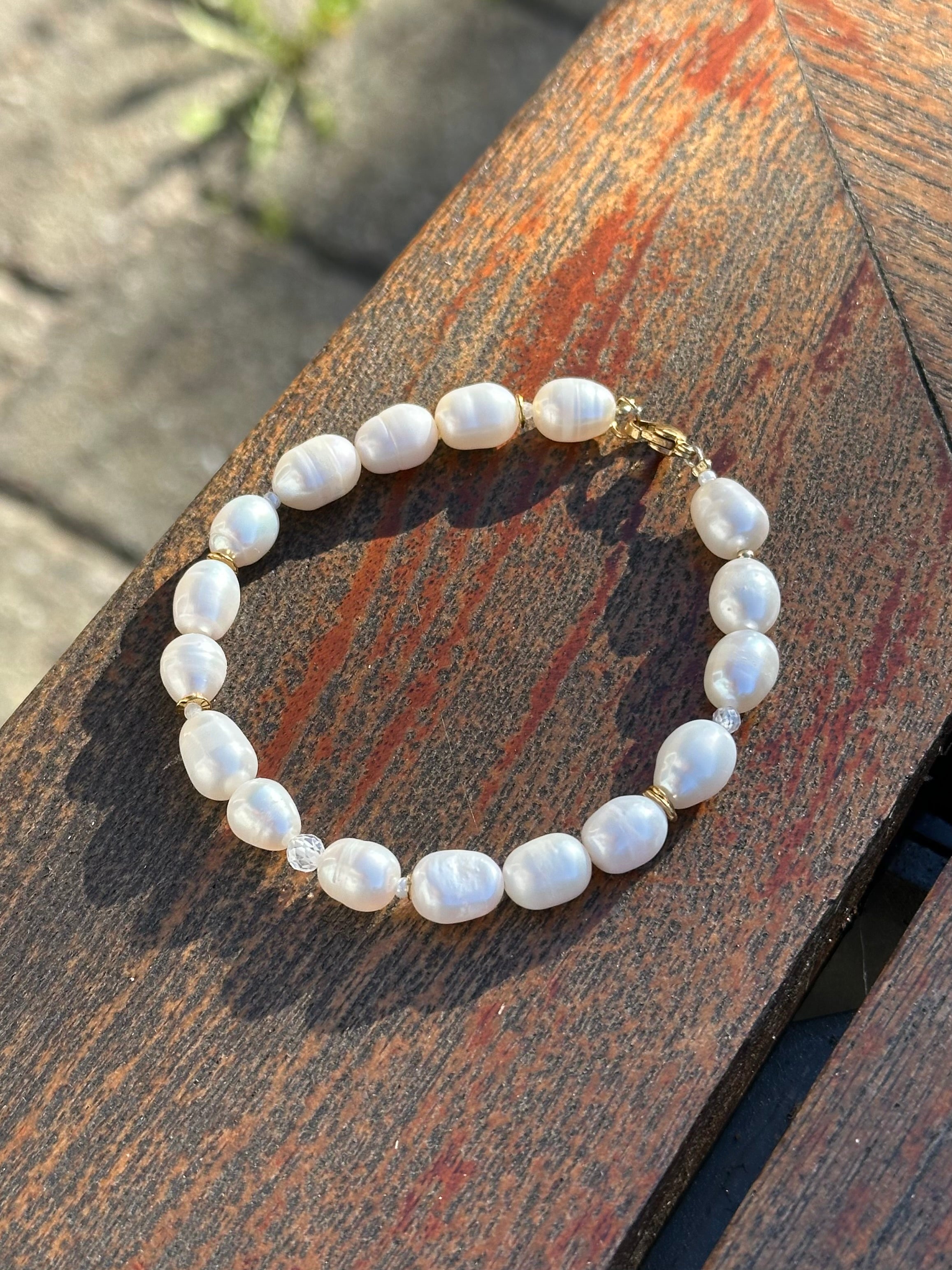 Aluna Ferskvandsperle-armbånd