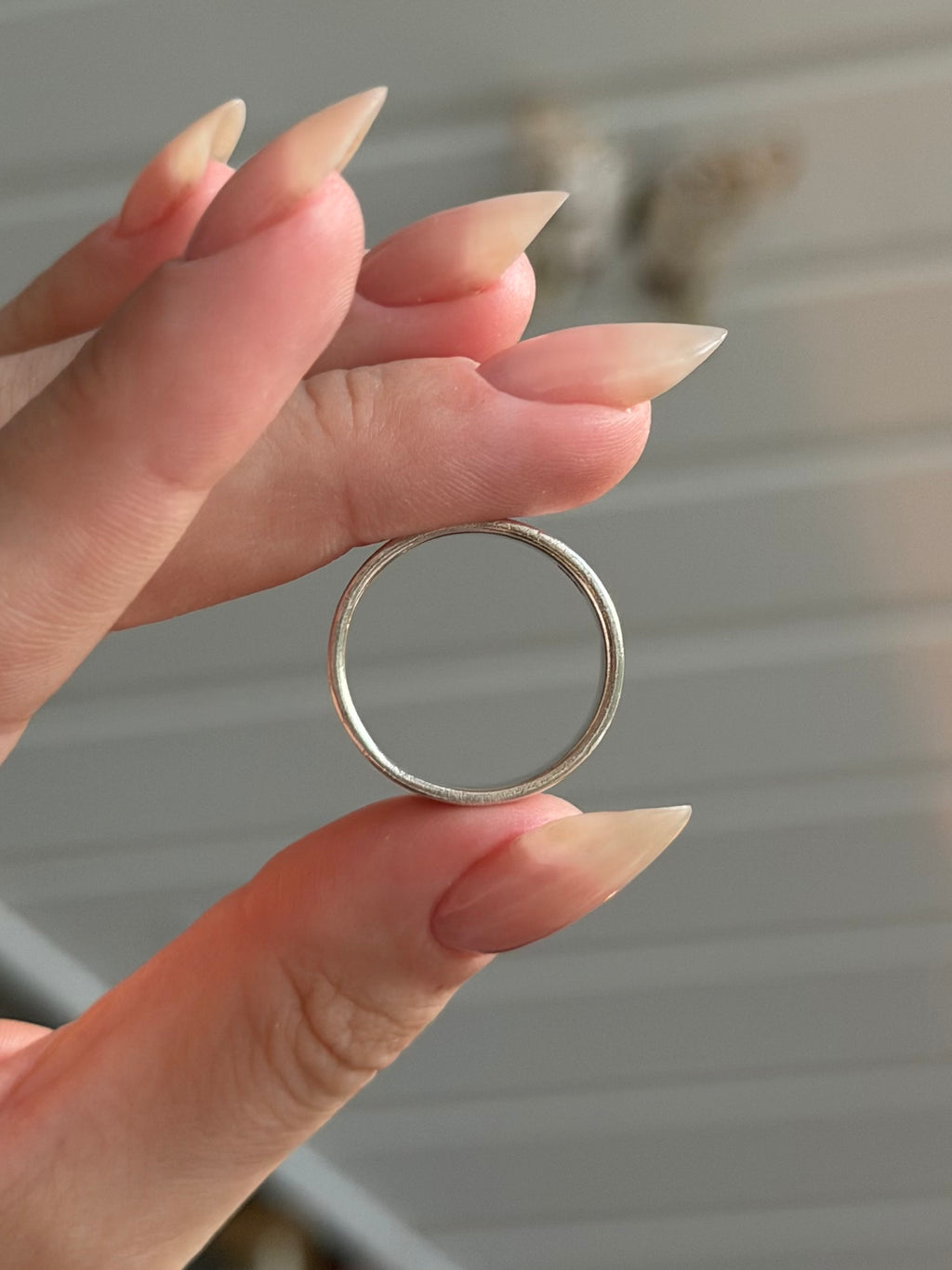 Vintage bred sterlingsølv ring, Str. 59