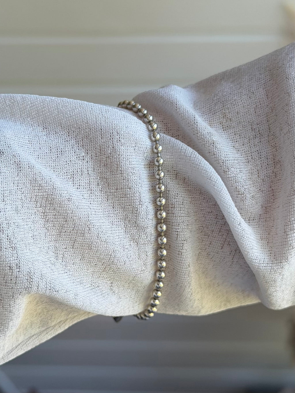 Vintage kuglekæde armbånd med vedhæng, 925 sølv, 18,5-19cm