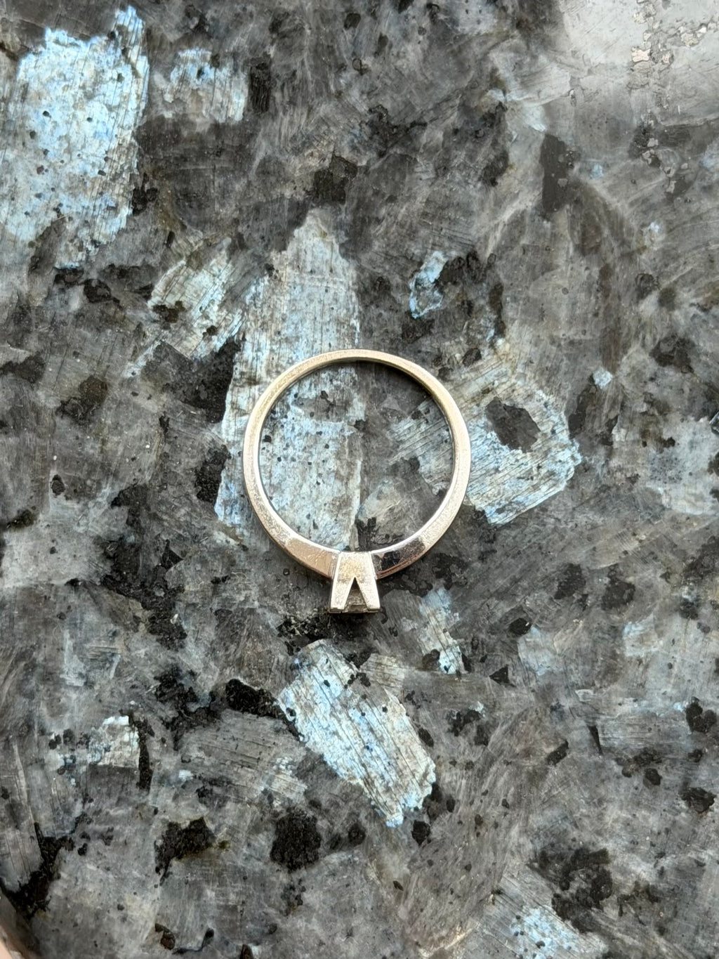 Vintage Scrouples Kleopatra ring 14 karat hvidguld 0,15ct. brilliant, str 51