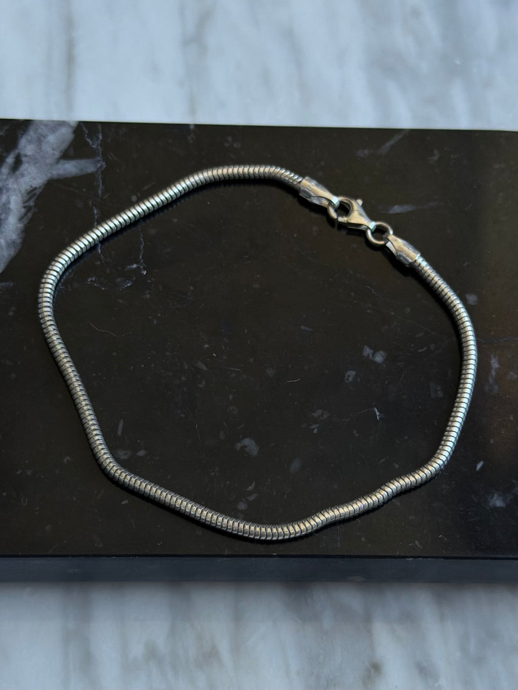 Vintage BNH rund slangekæde armbånd, 925 sølv, 21,5cm