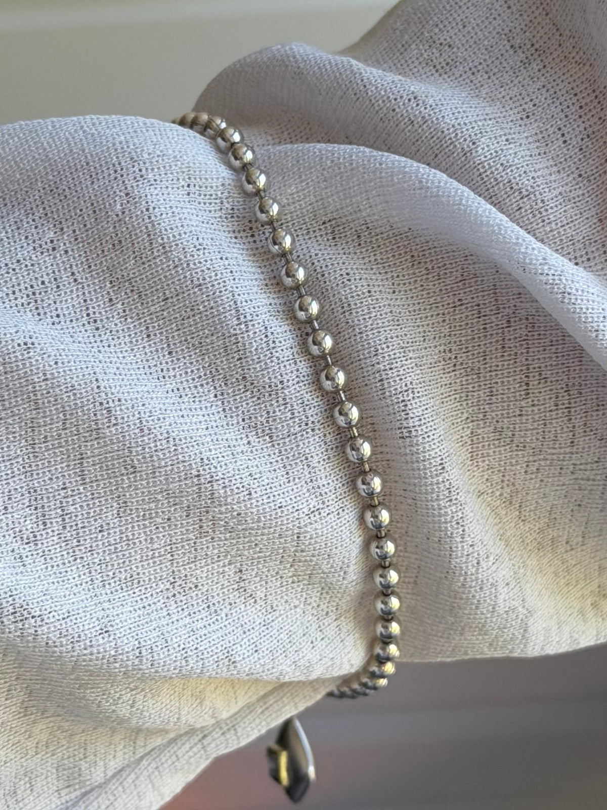 Vintage kuglekæde armbånd med vedhæng, 925 sølv, 18,5-19cm