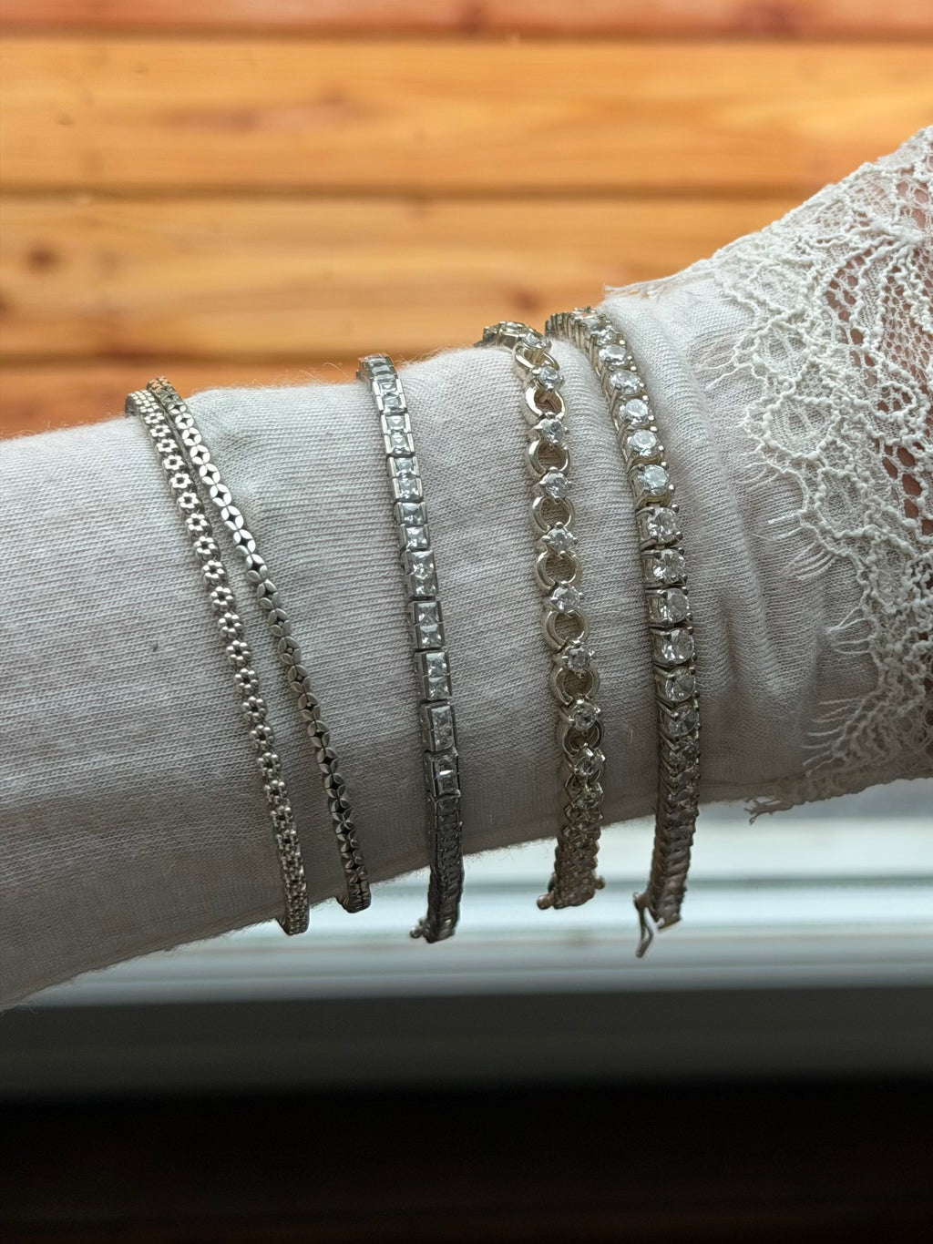 Vintage sterlingsølv tennisarmbånd