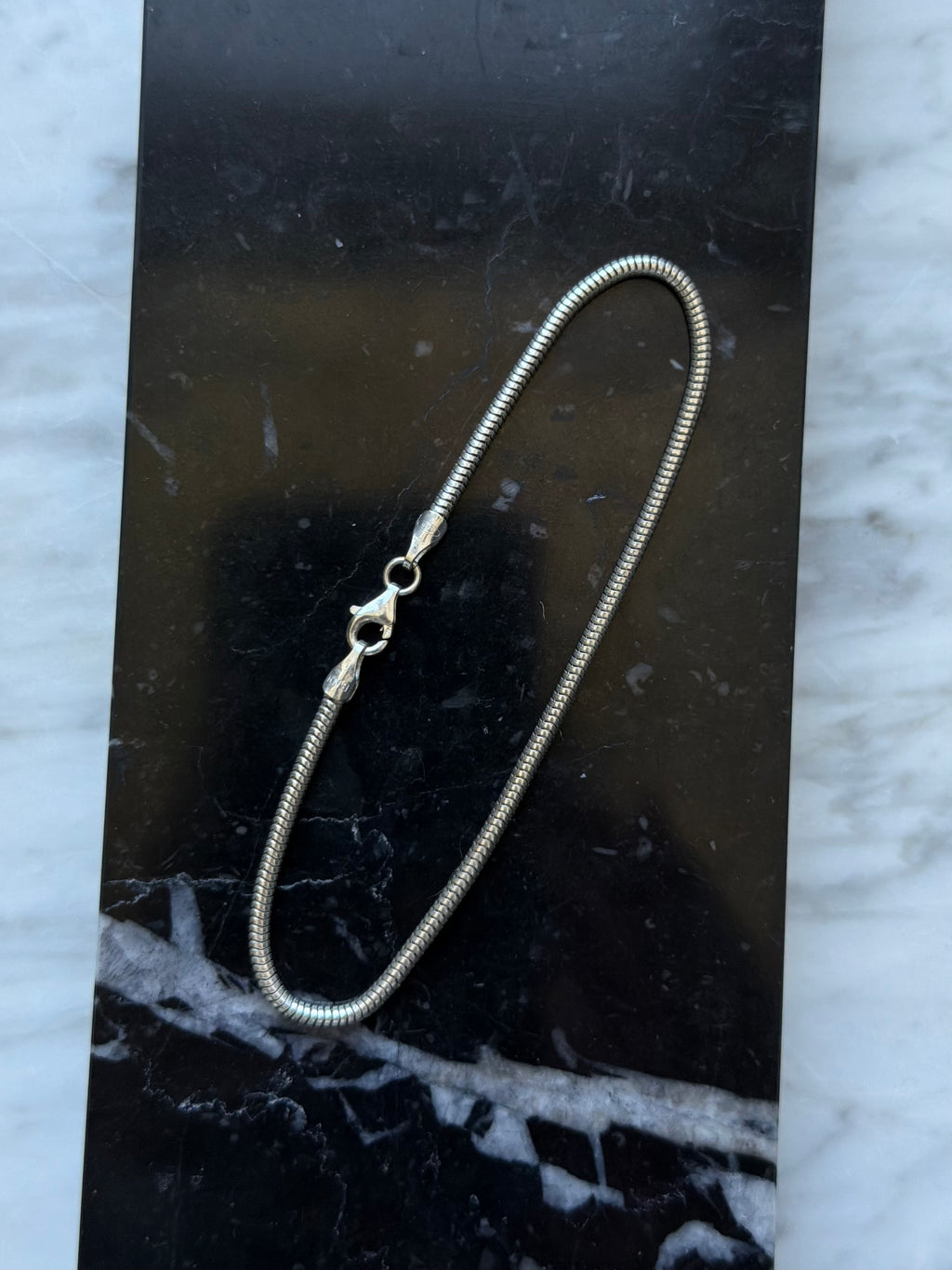 Vintage BNH rund slangekæde armbånd, 925 sølv, 21,5cm