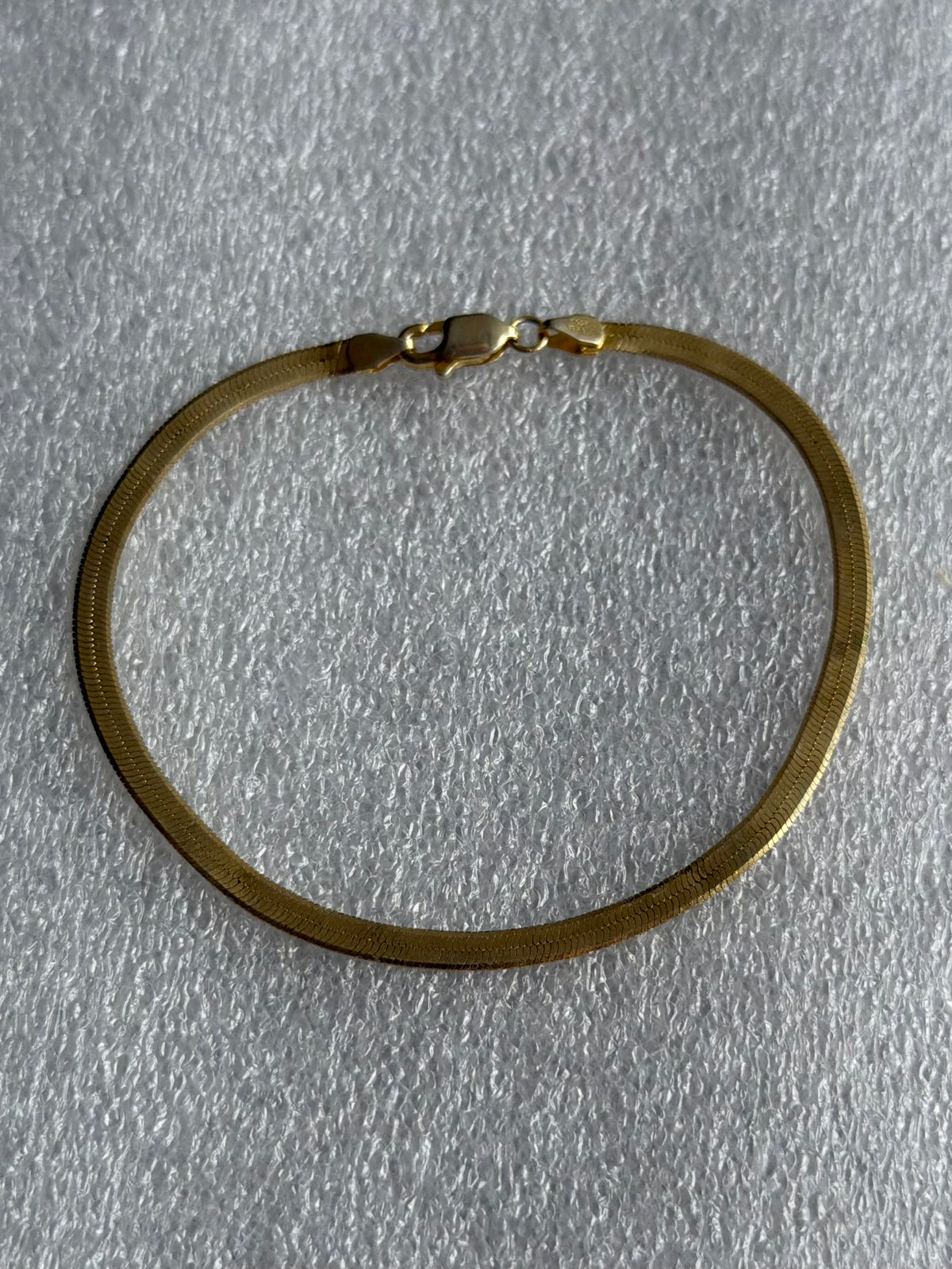 Vintage forgyldt sterlingsølv slangekæde-armbånd