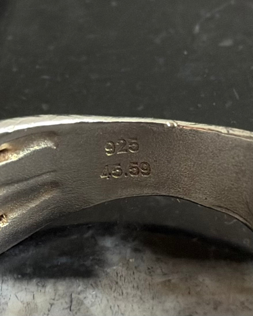 Vintage sterlingsølv ring med runde klare sten