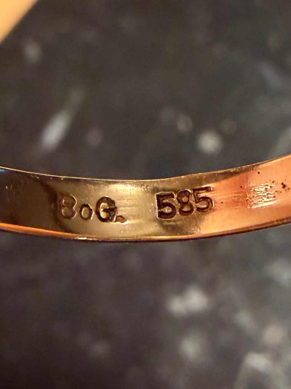 Vintage alliancering med 3 brillianter, str 56