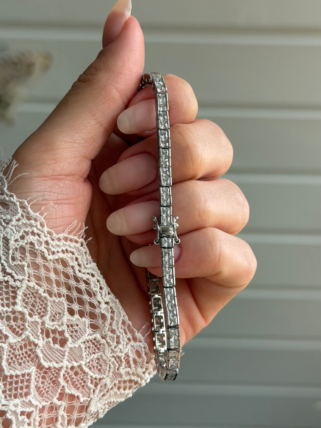 Vintage sterlingsølv tennisarmbånd