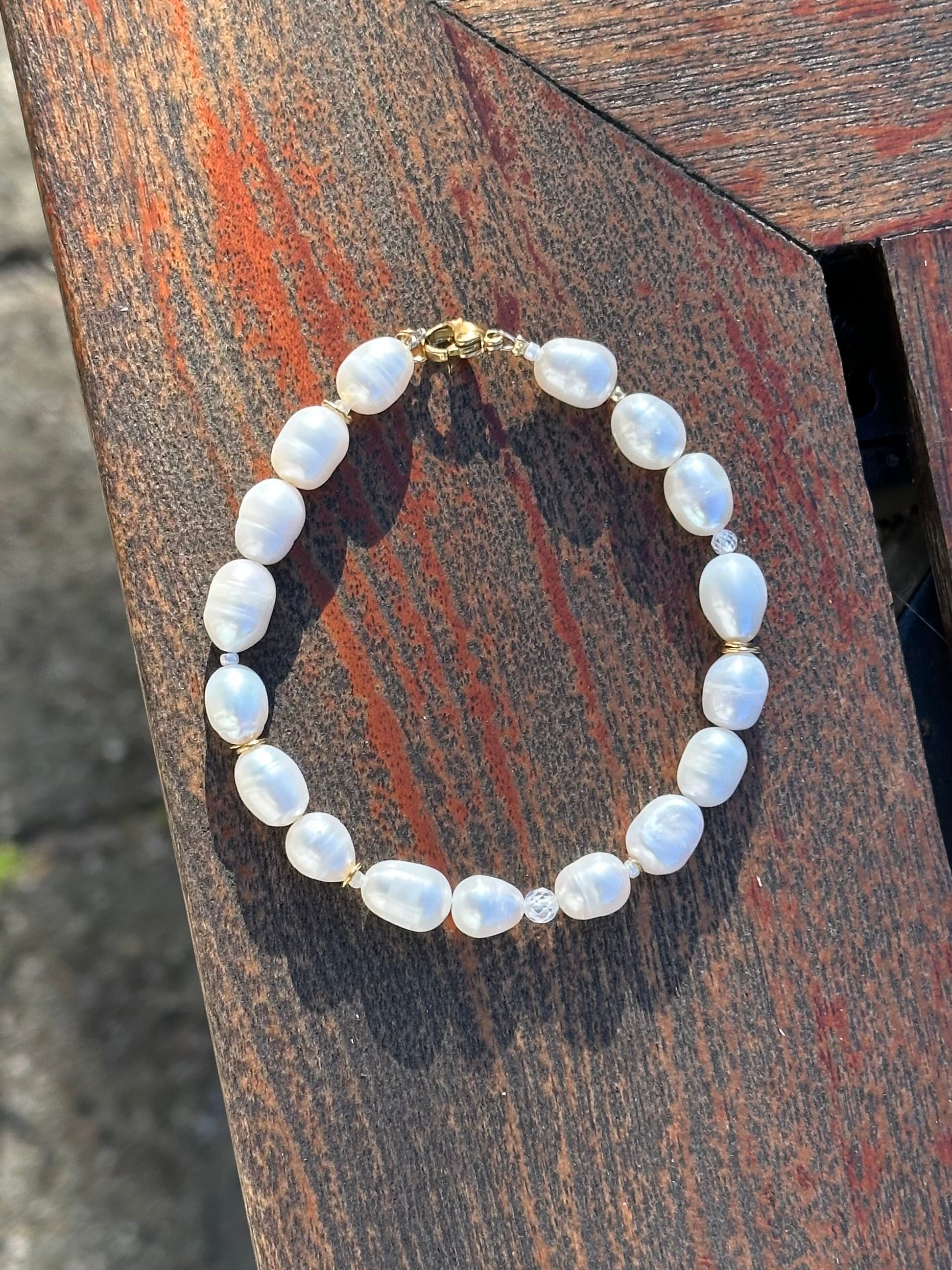 Aluna Ferskvandsperle-armbånd