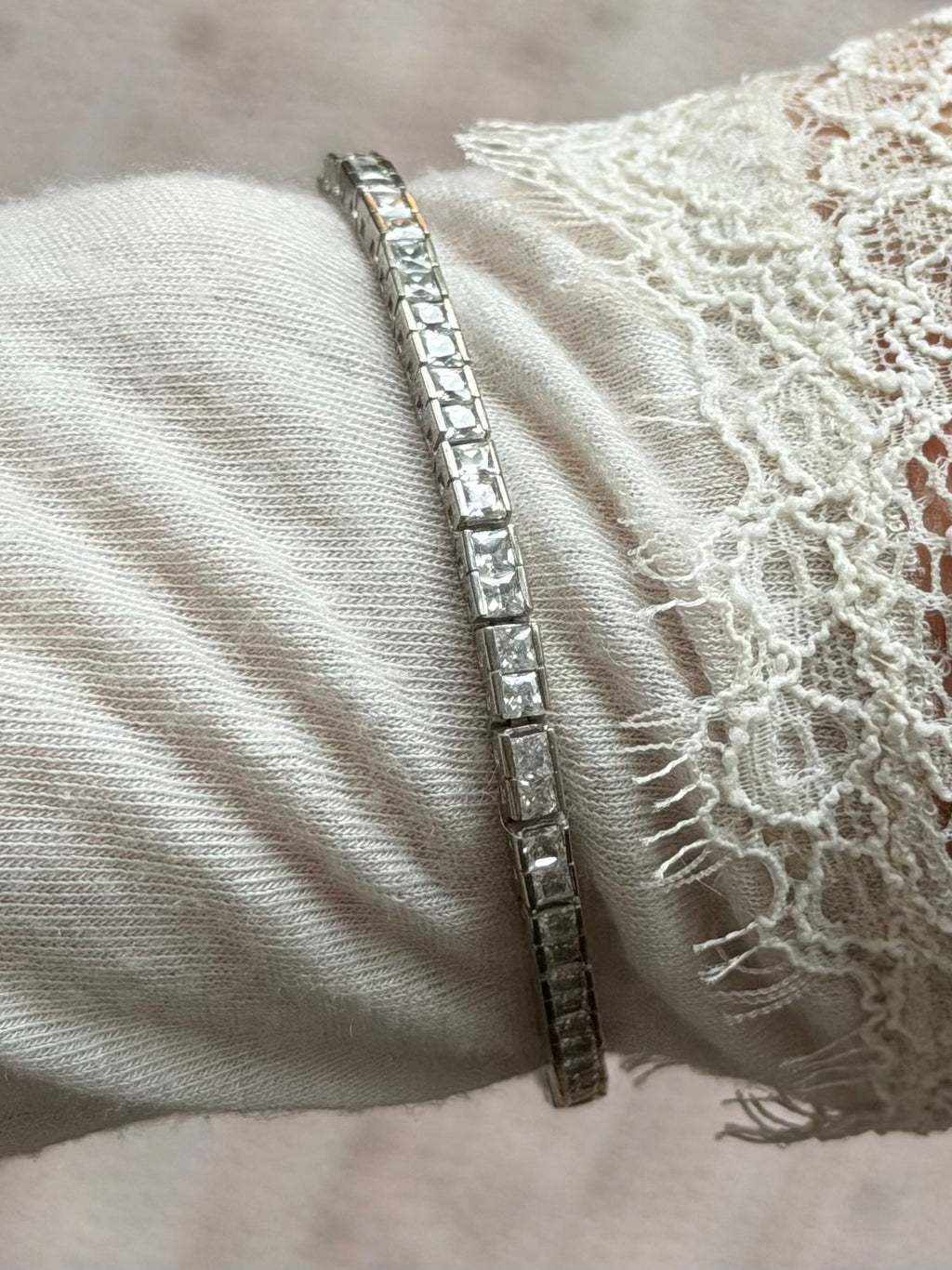 Vintage sterlingsølv tennisarmbånd