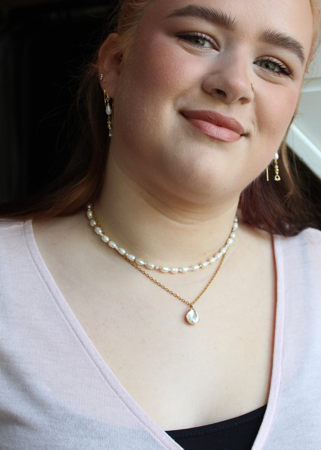 Nathalie Ferskvandsperle Halskæde